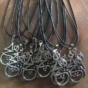 Deri Ipli Metal Sallantili Kolye 12 Adet 3496ub