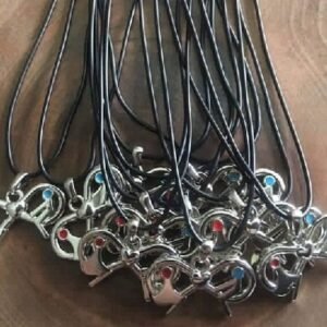 Deri Ipli Metal Sallantili Kolye 12 Adet 3530ub