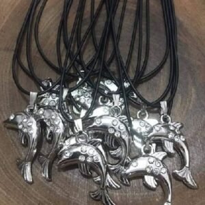 Deri Ipli Metal Yunus Sallantili Kolye 12 Adet 3505ub