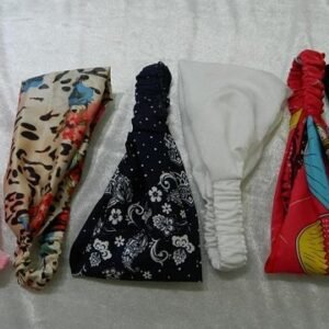 Desenli Kumaş Paraşüt Saç Bandı Bandana 12 Adet 7946as