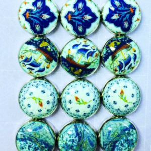 Desenli Mıknatıslı Şal Eşarp Klipsi 12 Adet 2859mp