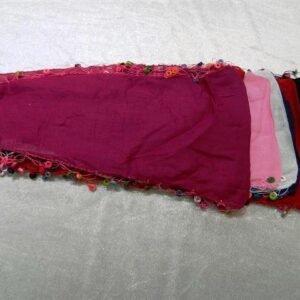 Desensiz Kumaş Düz Fular 12 Adet 6026as