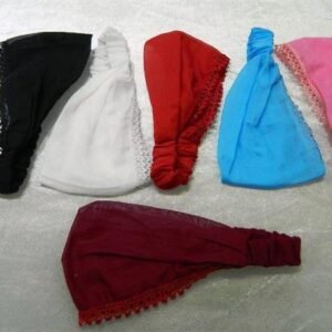 Düz Dantel İşlemeli Paraşüt Saç Bandı 12 Adet 6032as