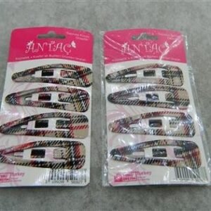 Ekose Desenli 6.5 cm Çıtçıt Toka 12 Kart 2008mp