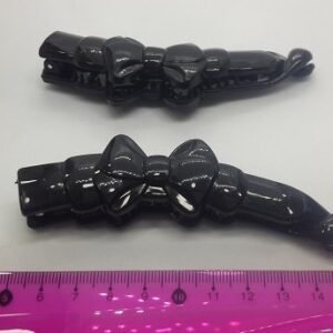 Fiyonk Desenli Siyah Mandal Toka 12 Adet 4104mp