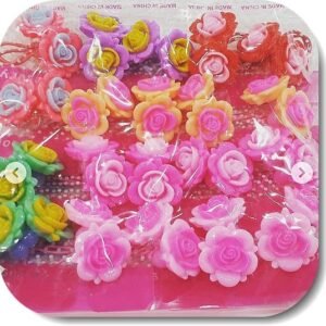 Gul Figurlu Cocuk Lastik Toka 20 Cift 5929mp