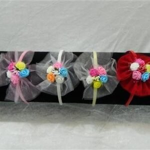 Güllü Cipsolu Tüllü Taç 12 Adet 3058mp