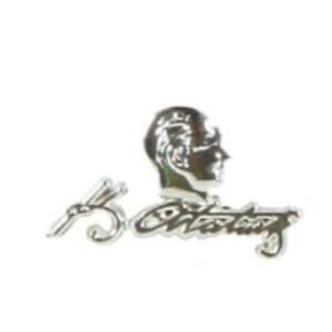 Gumus Rengi Ataturk Imza Yaka Rozeti 30 Adet 5314mp