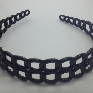 Halka Zincir Desenli Siyah Plastik Tac 12 Adet 4120mp