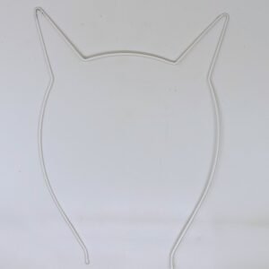 Kedi Figürlü Metal Taç Beyaz Renk (12 Adet)