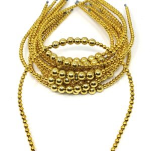 Büyük İnci Detaylı Altın İncili Taç (12 Adet)