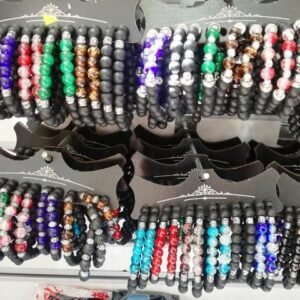 İmalattan Toptan Cam Boncuk Bileklik 12 Adet 3039mp