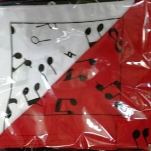 İmalattan Toptan Müzik Notası Desenli Bandana 12 Adet 2093mp