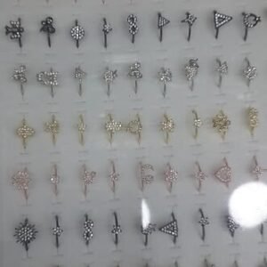 İmalattan Toptan Zirkon Taşlı Yüzük 100 Adet 3748mp