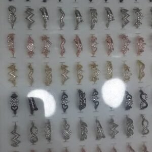 İmalattan Toptan Zirkon Taşlı Yüzük 100 Adet 3750mp