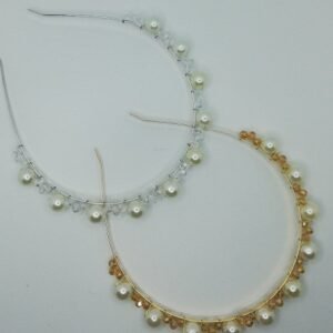 Incili Kristal Tasli Metal Tac 12 Adet 3999on