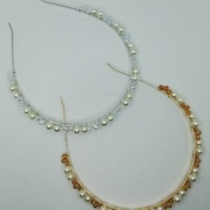 Incili Kristal Tasli Metal Tac 12 Adet 3998on