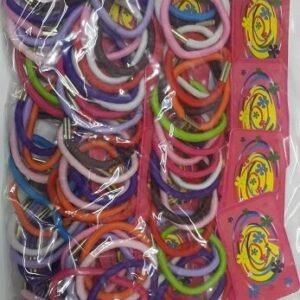 Karışık Renkli Lastik Toka 100 Adet 3725mp