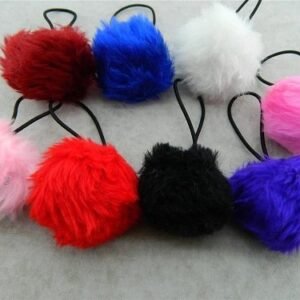 Karışık Renkli Ponponlu Lastik Toka 24 Adet 7891as