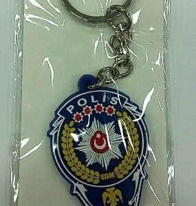 Kauçuk Polis Logolu Şapka Anahtarlık 288mp