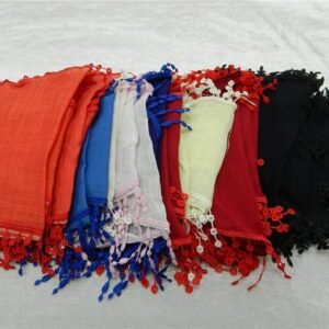 Kenarı Güpür Dantel İşlemeli Fular Şal 12 Adet 2286mp