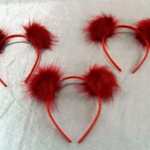 Kırmızı Ponponlu Taç 12 Adet 2249mp