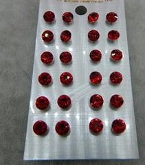 Kırmızı Taşlı Küpe 12 Çift 2248mp