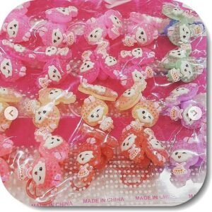 Kiz Figurlu Cocuk Lastik Toka 20 Cift 5941mp