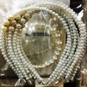 Krem Rengi İnci Taç 12 Adet 1799mp