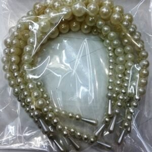 Krem Rengi Kalın İnci Taç 12 Adet 2588mp