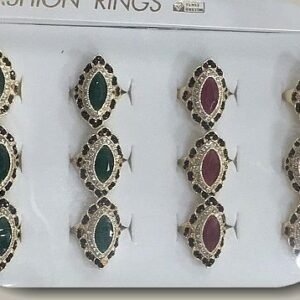 Kristal Tasli Bayan Yuzuk 12 Adet 6142mp