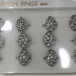 Kristal Tasli Bayan Yuzuk 12 Adet 6155mp