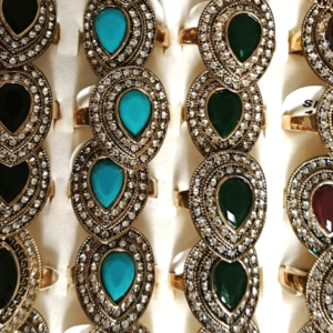 Kristal Taşlı Bayan Yüzük 24 Adet 6524as