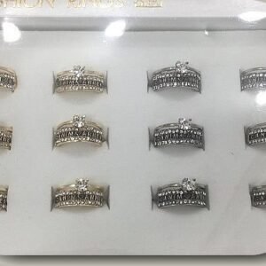 Kristal Tasli Canim Annem Yazili Bayan Yuzuk 12 Adet 6185mp