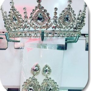 Kristal Tasli Gelin Kralice Taci Kupe Set 2903vt