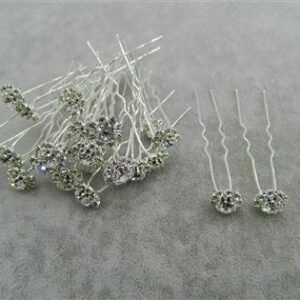 Kristal Taşlı Topuz Saç Firkete Toka 24 Adet 2017mp