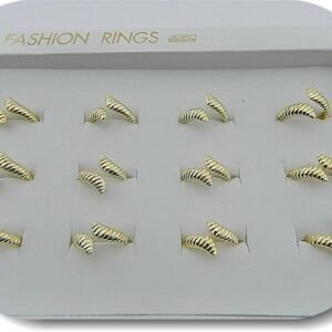 Lak Kaplama Ayarlanabilir Pirinc Yuzuk 12 Adet 2338tb