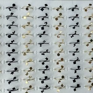 Lak Kaplama Figurlu Ayarli Eklem Yuzuk 100 Adet 3674ay