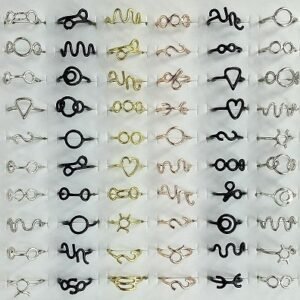 Lak Kaplama Figurlu Eklem Yuzuk 100 Adet 3672ay