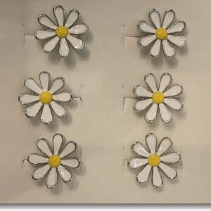 Lak Kaplama Mineli Papatya Yuzuk 12 Adet 4076el