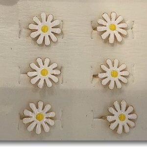 Lak Kaplama Mineli Papatya Yuzuk 12 Adet 4075el