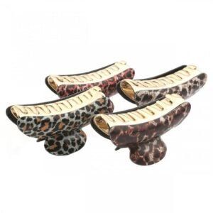 Leopar Desenli Akrilik Mandal Toka 12 Adet 9319cb