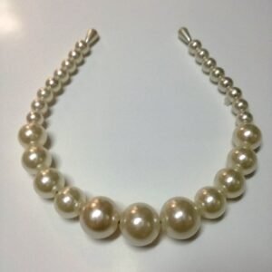 Lüks Krem Rengi İncili Taç 12 Adet 1339mp