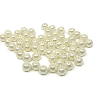 Lüx Inci Boncuk 8 Mm Plastik Krem Renk (50 Gram)