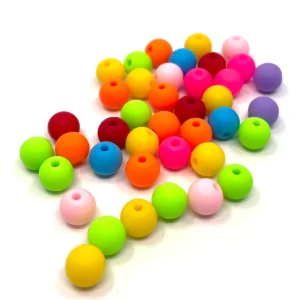 Mat Silgi Boncuk 8 Mm Mix Renk 10 Gr (35 Adet)