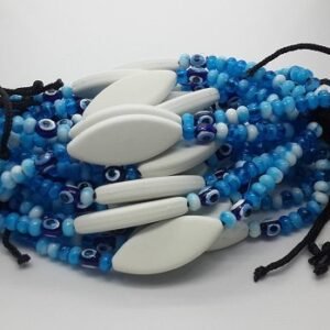 Mavi Renk İsim Yazılan Boncuk Bileklik 25 Adet 3945mp