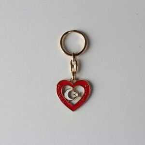 Metal Ay Yıldız Kalp Bayrak Anahtarlık 12 Adet 298mp