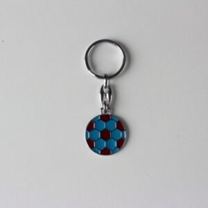 Metal Bordo Mavi Top Taraftar Anahtarlık 12 Adet 335mp