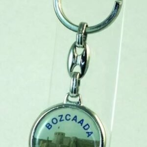 Metal Bozcaada Anahtarlık 12 Adet 9622as