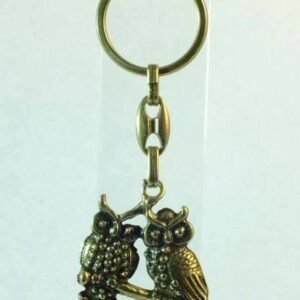 Metal Çift Baykuş Anahtarlık 12 Adet 9606as